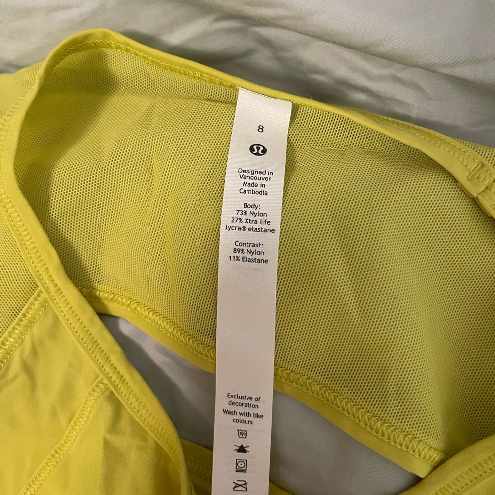 NWOT LULULEMON TANK TOP SIZE 8 NEVER WORN - Picture 3 of 3